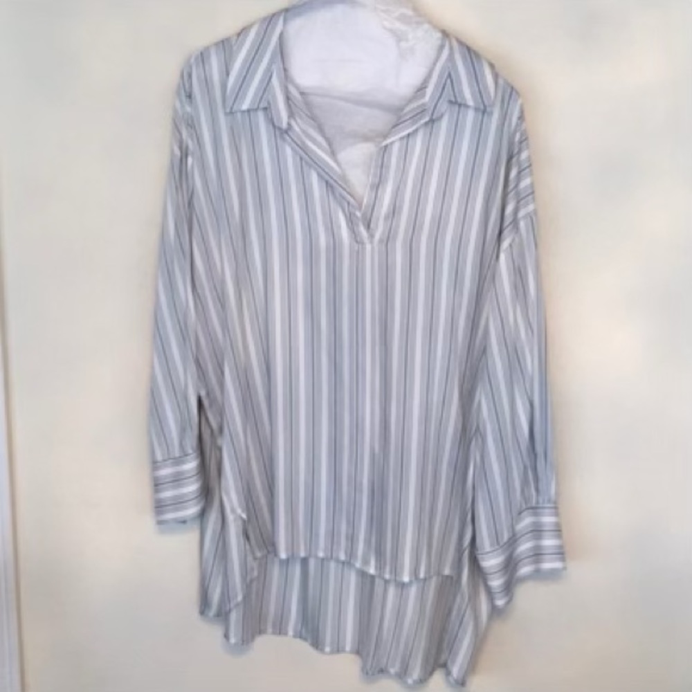Zara Hi Low striped top